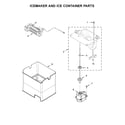 Whirlpool WRX986SIHZ00 icemaker and ice container parts diagram