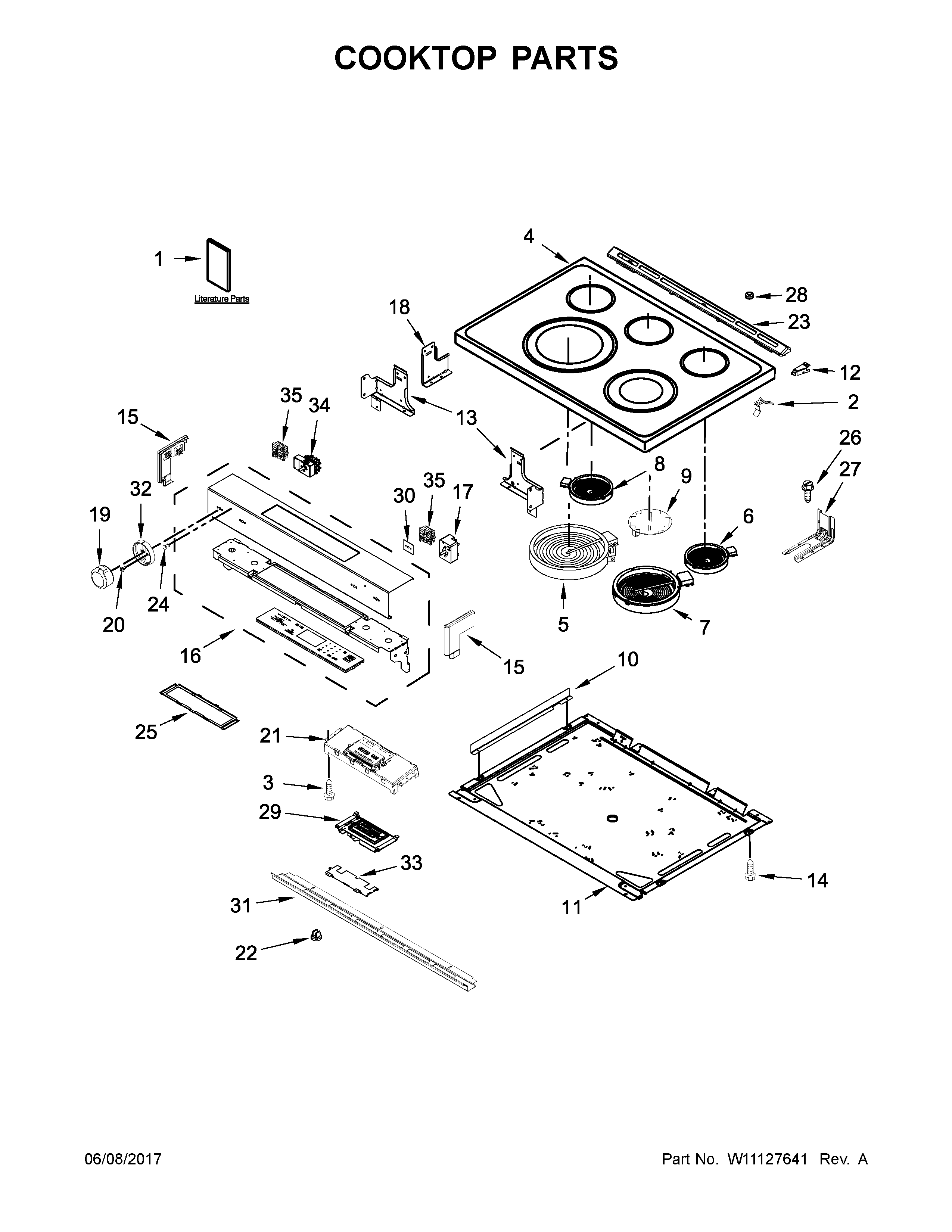 KitchenAid KSEB900ESS2 cooktop parts diagram