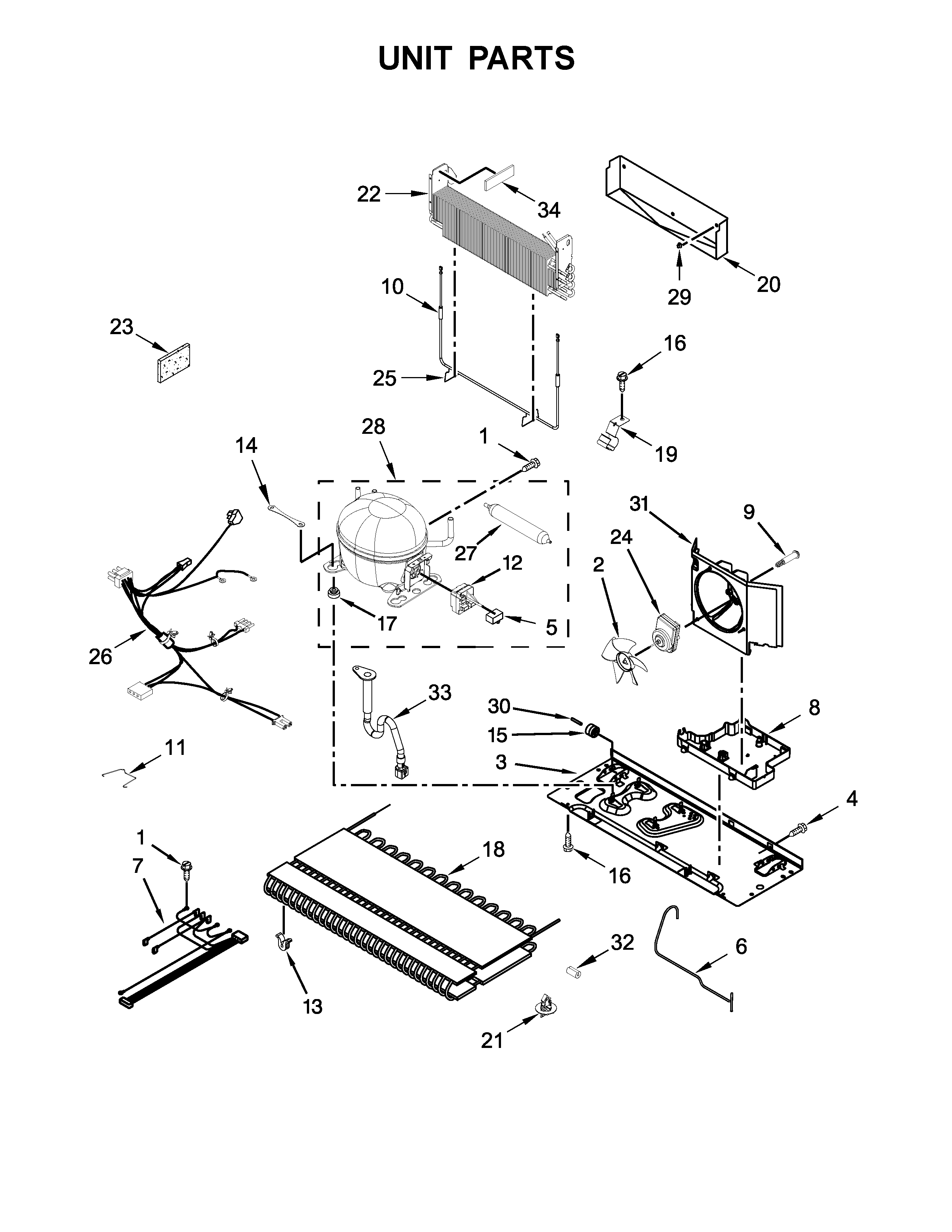 Whirlpool WRF532SMHB00 unit parts diagram