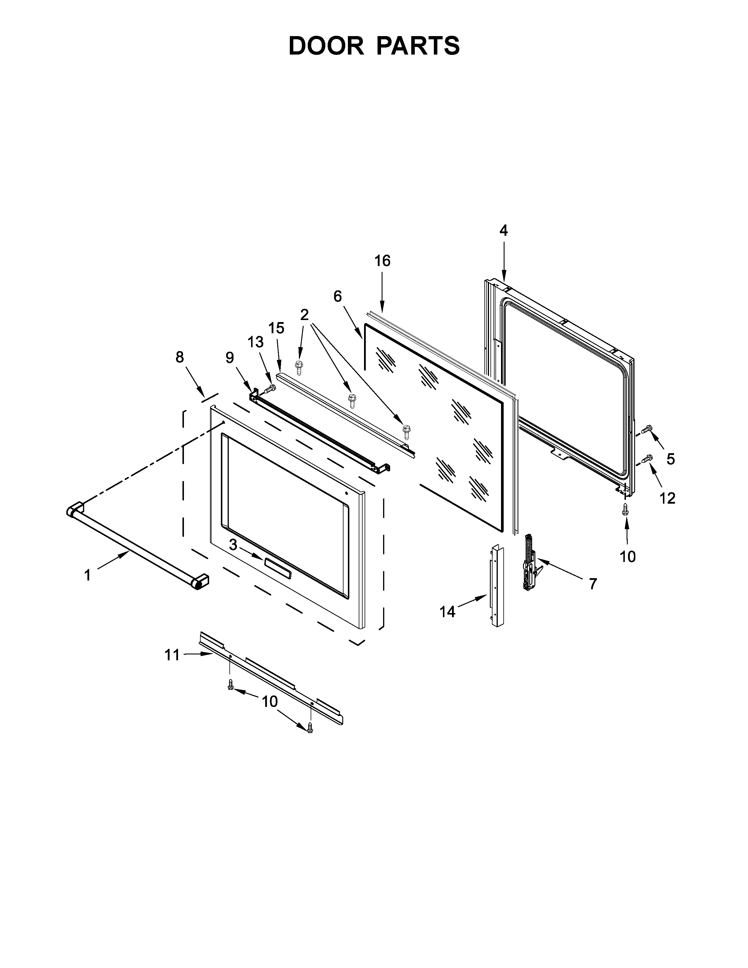 KitchenAid KSEG700ESS2 door parts diagram