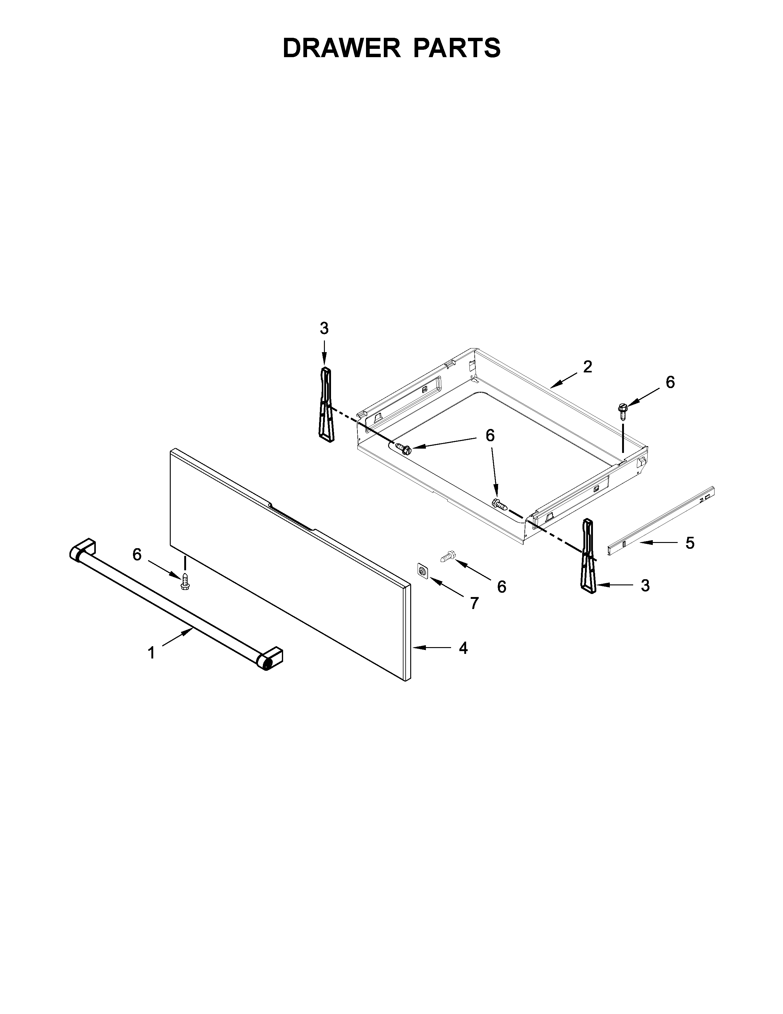 KitchenAid KSEG700ESS2 drawer parts diagram