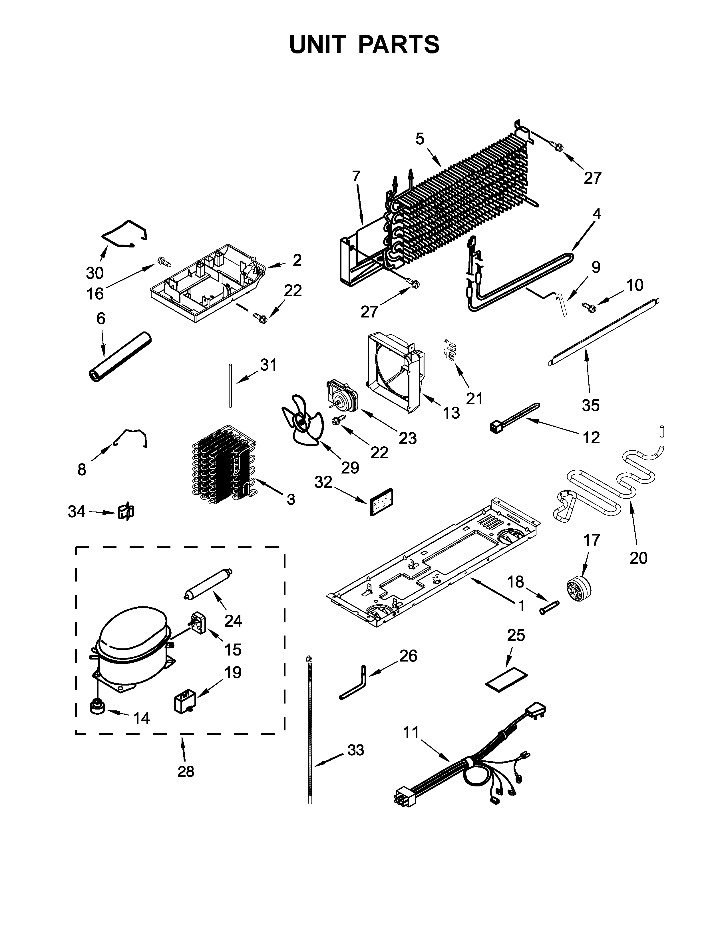 Ikea IRT134FDW00 unit parts diagram