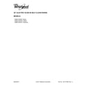 Whirlpool YWEE510S0FW1 cover sheet diagram