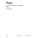 Whirlpool YWFC310S0ES1 cover sheet diagram