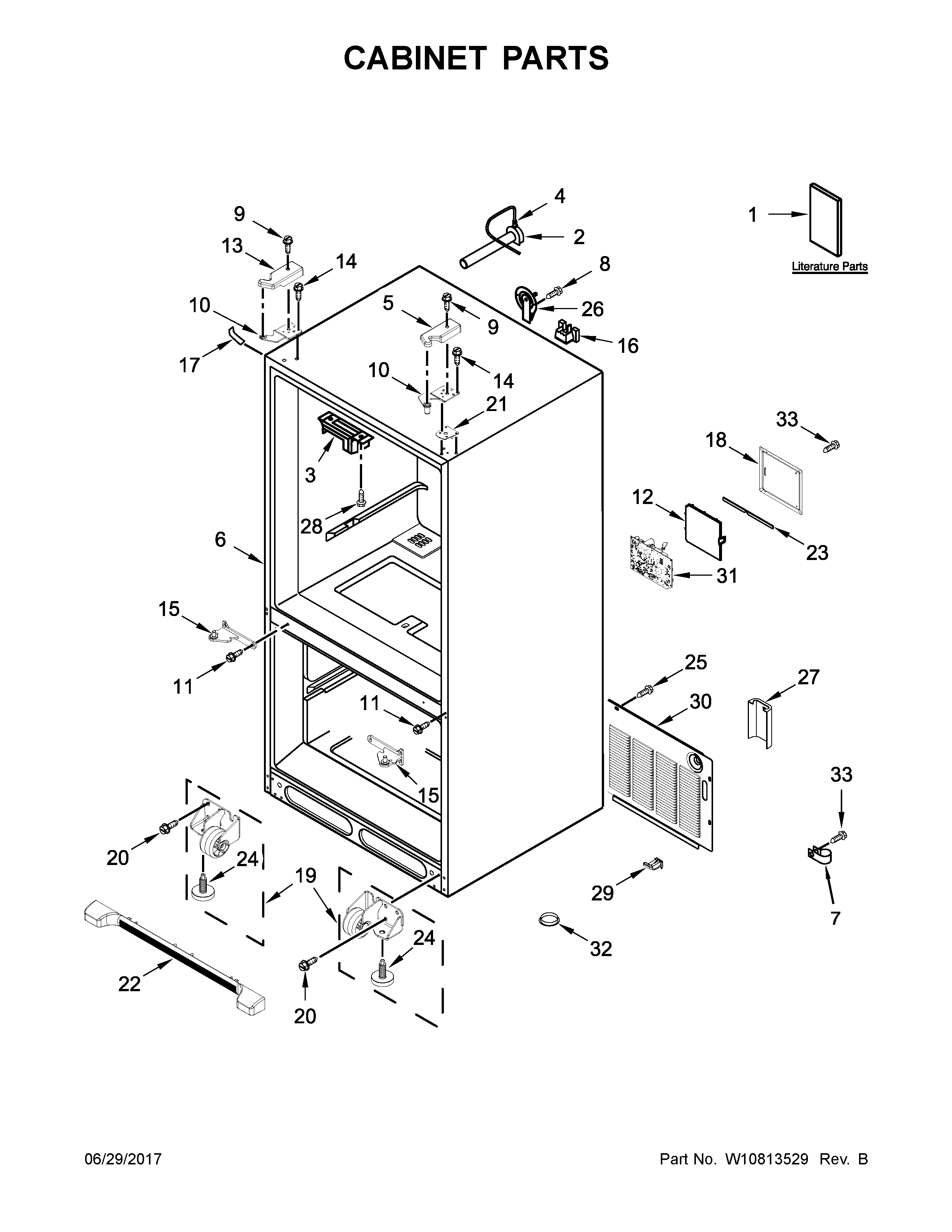 KitchenAid KRFF302ESS01 cabinet parts diagram