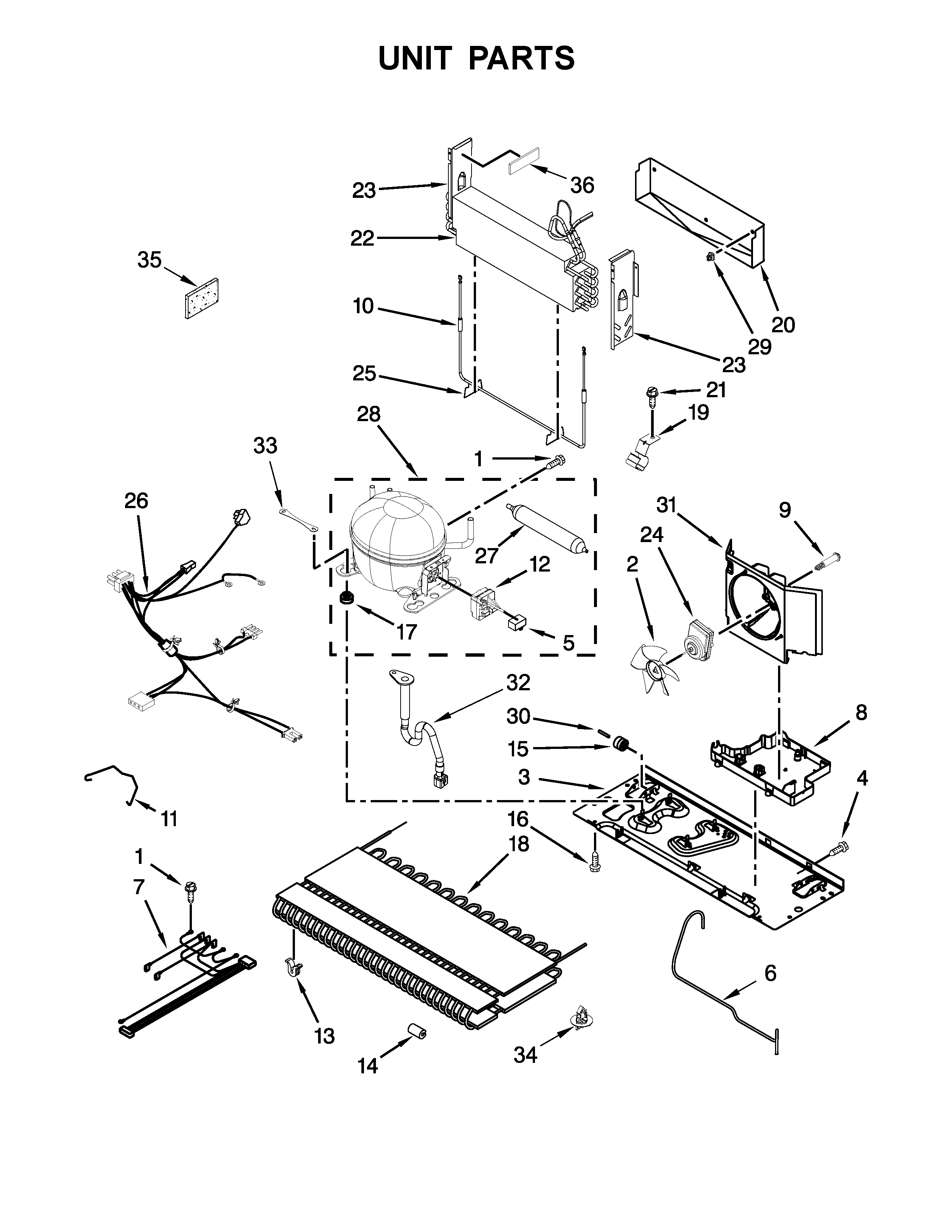 KitchenAid KRFF302ESS01 unit parts diagram