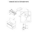 Whirlpool WRF995FIFZ00 icemaker and ice container parts diagram
