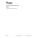 Whirlpool WOD97EC0HZ00 cover sheet diagram