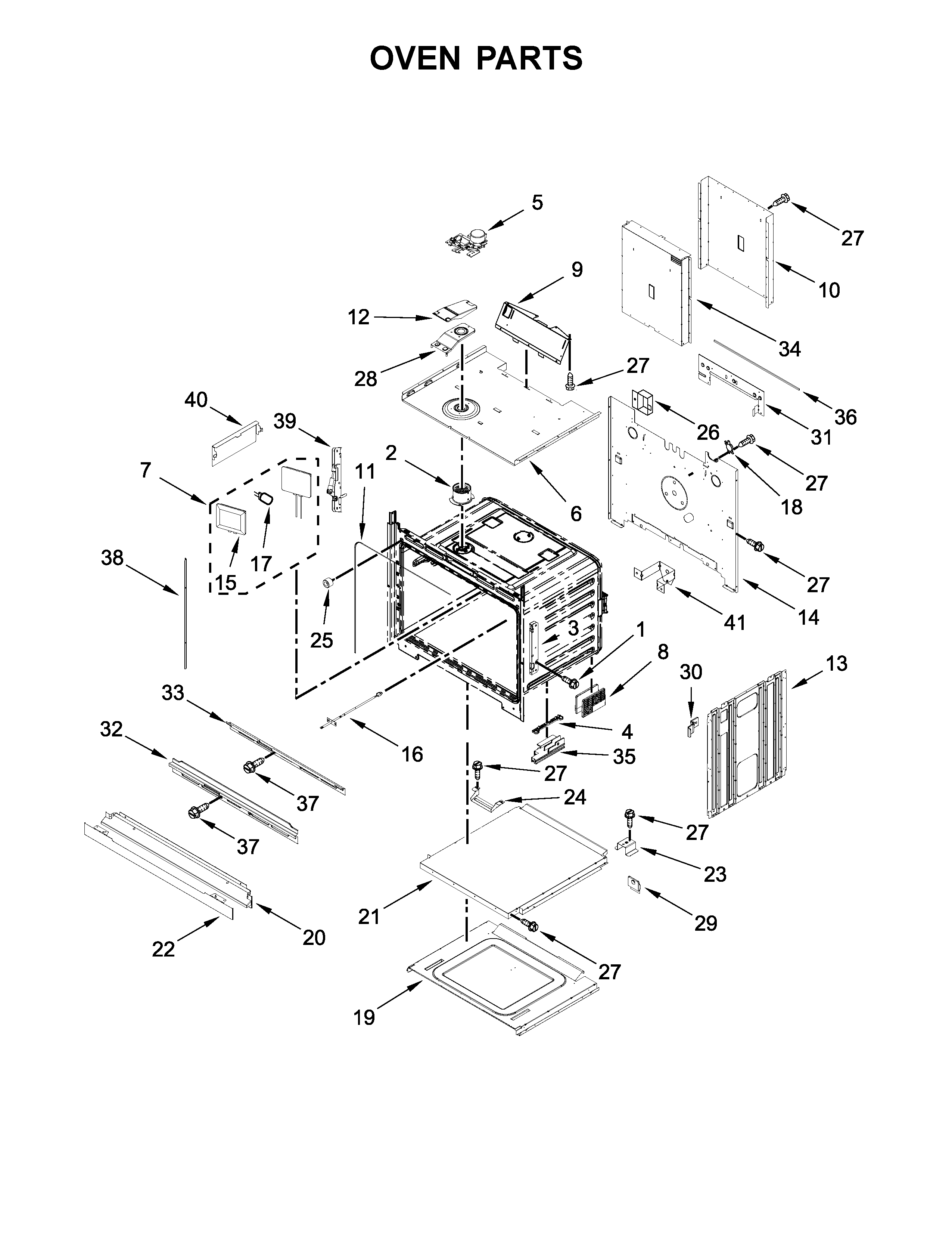 Whirlpool WOD97EC0HZ00 oven parts diagram