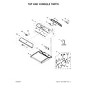 Maytag MEDB835DW4 top and console parts diagram