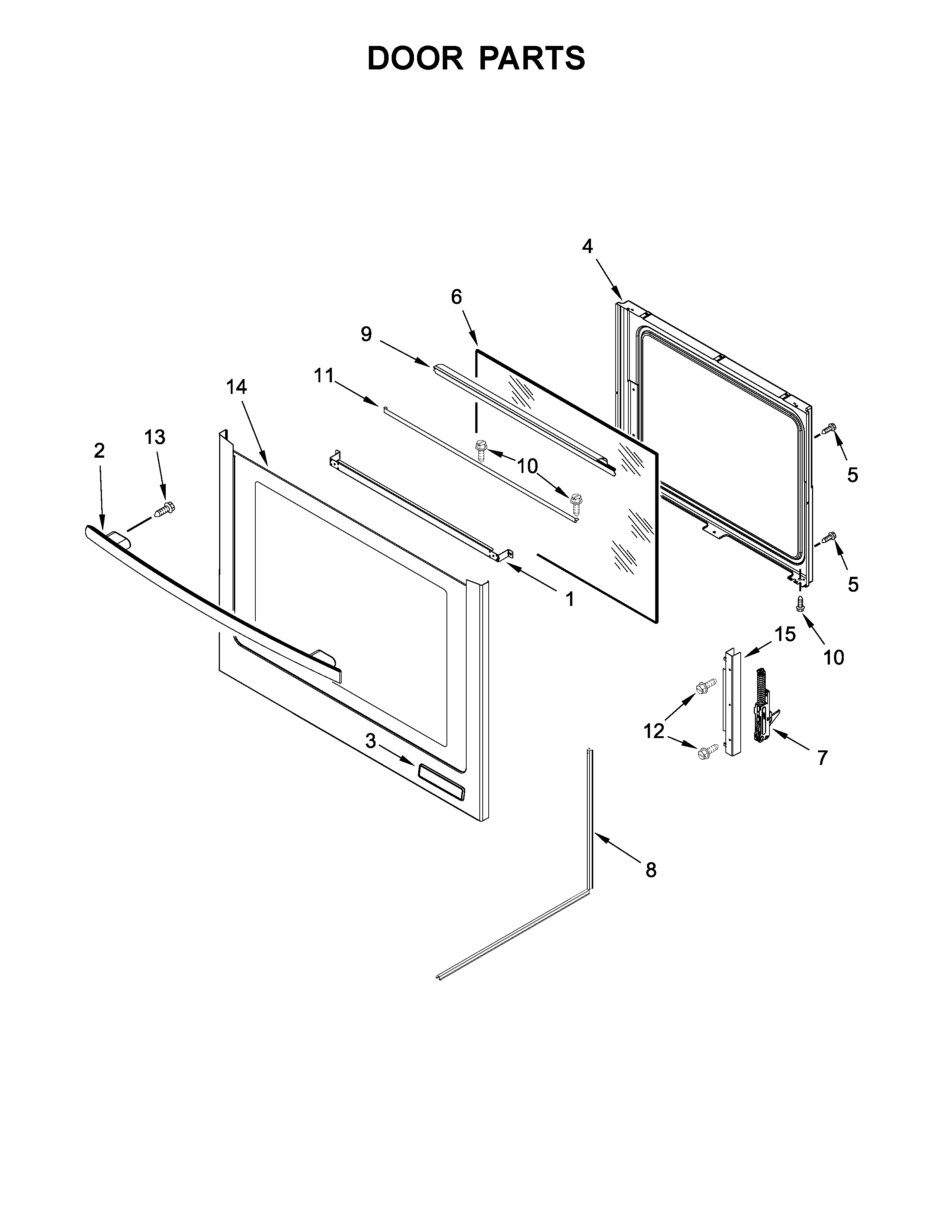 Jenn-Air JES1450FB1 door parts diagram