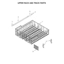 Whirlpool WDF320PADD3 upper rack and track parts diagram