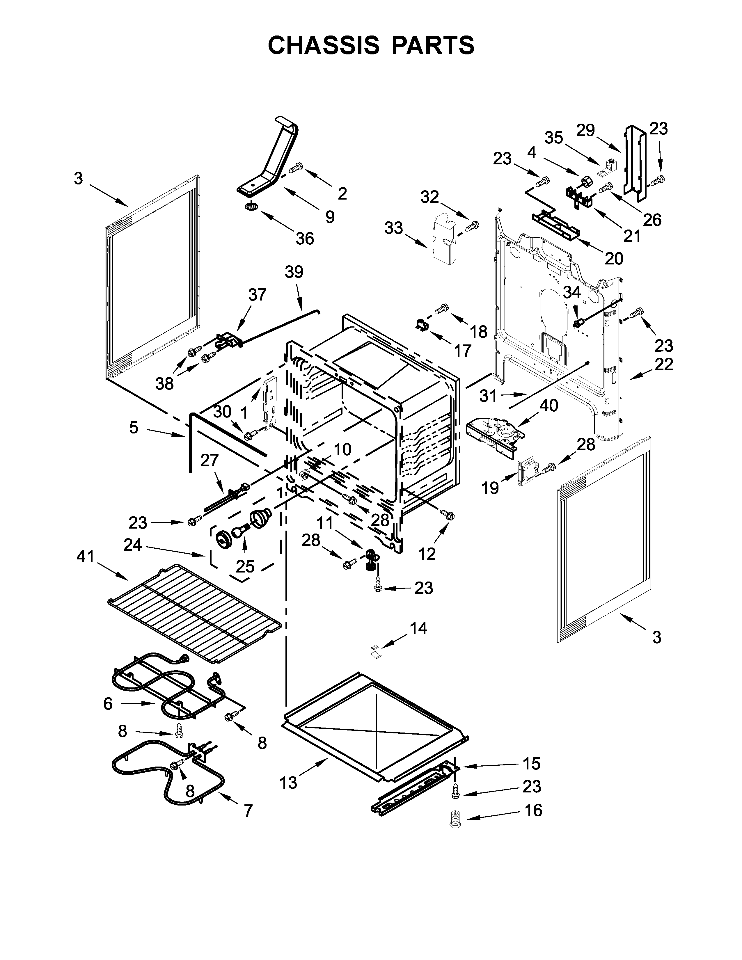 Whirlpool WFE525S0HT0 chassis parts diagram
