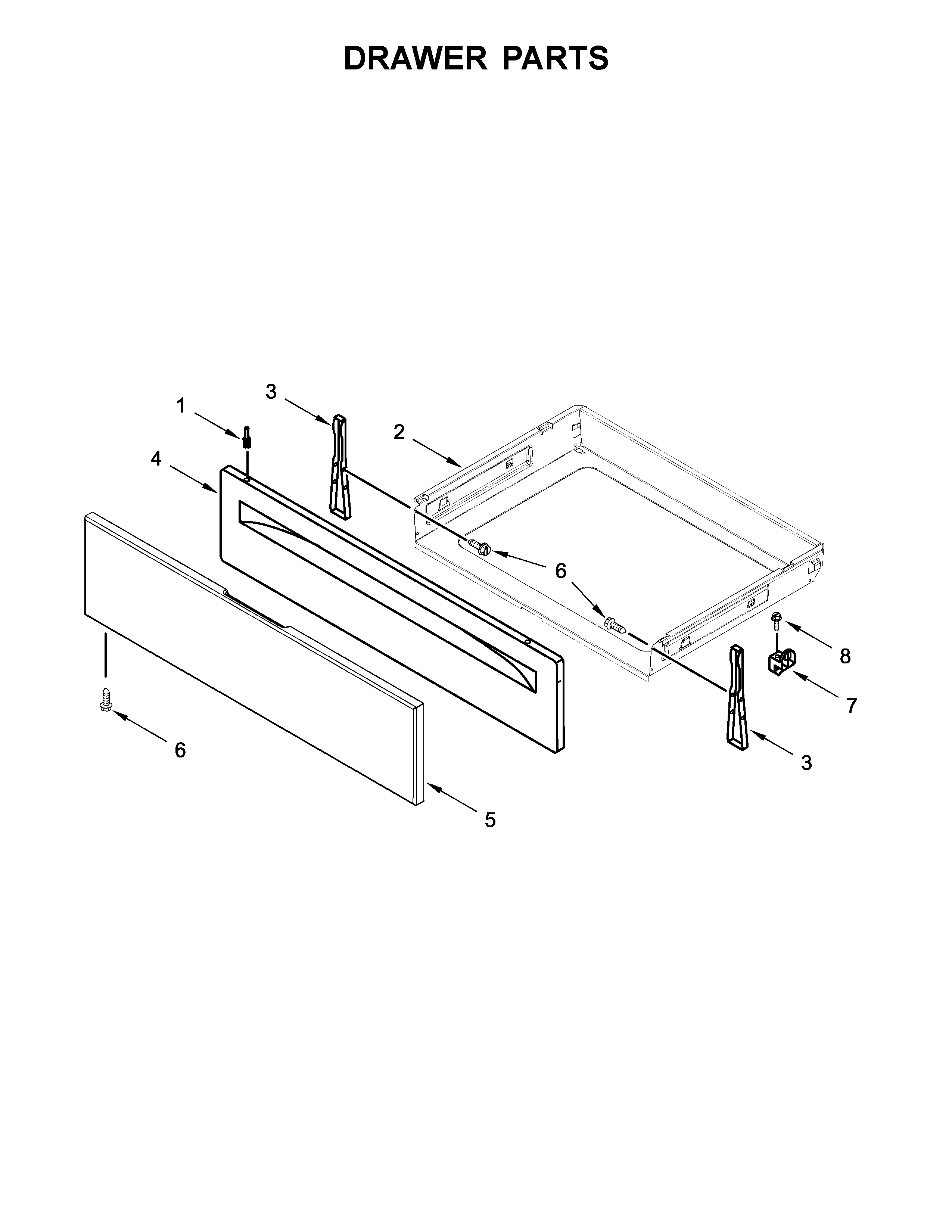 Whirlpool WFG525S0HD0 drawer parts diagram