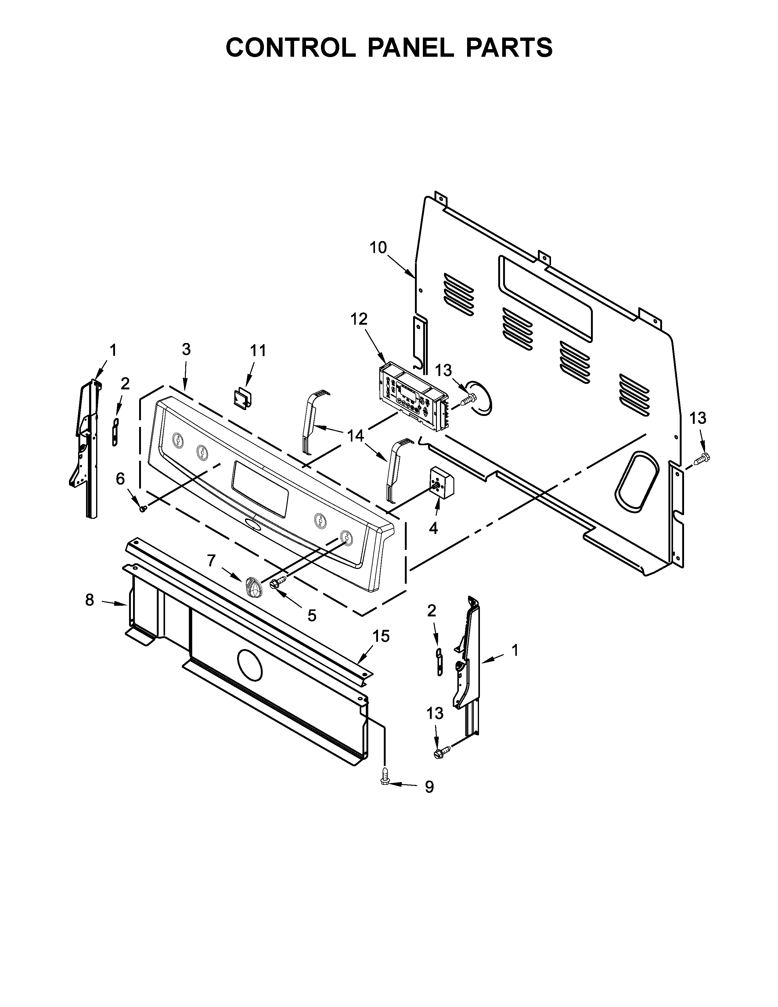 Ikea IES350XW4 control panel parts diagram