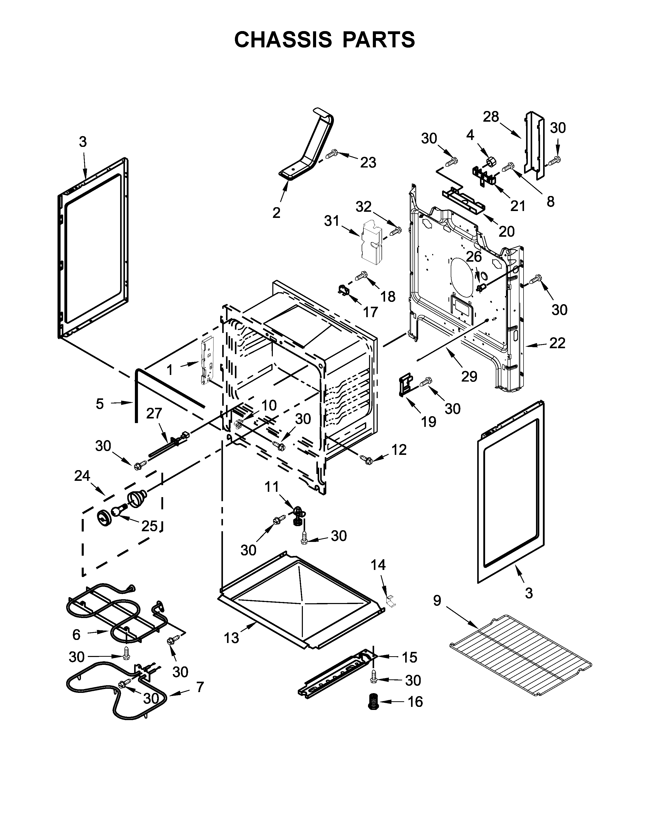 Ikea IES350XW4 chassis parts diagram