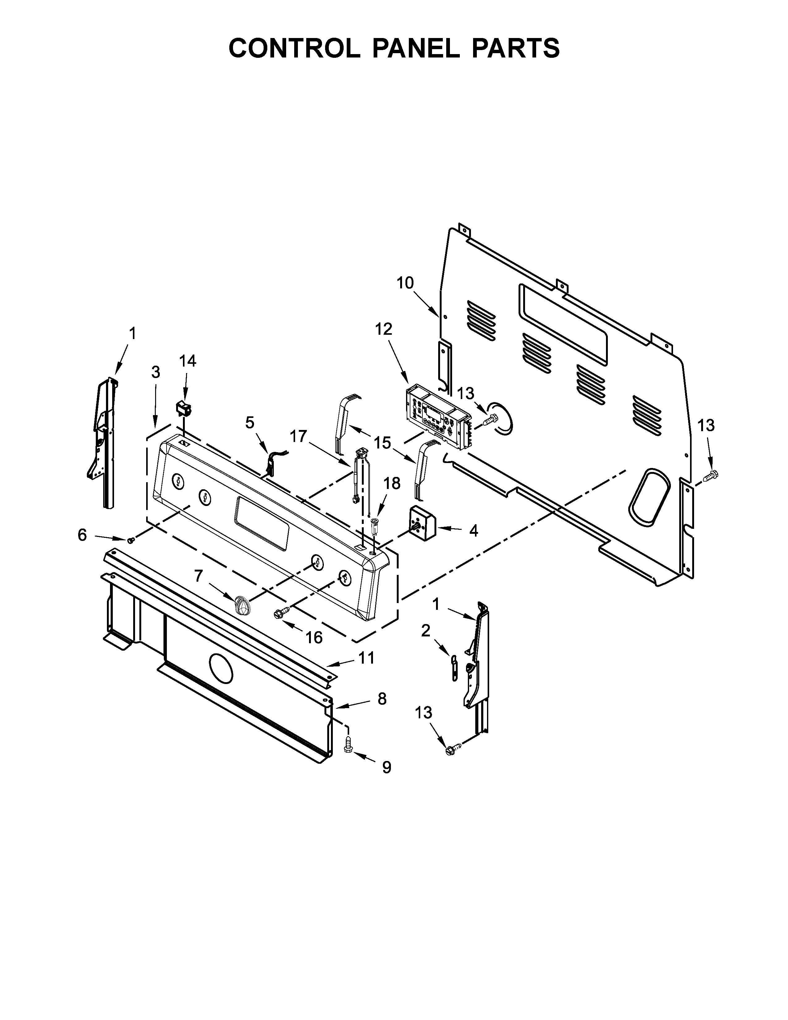Ikea YIES505DS1 control panel parts diagram