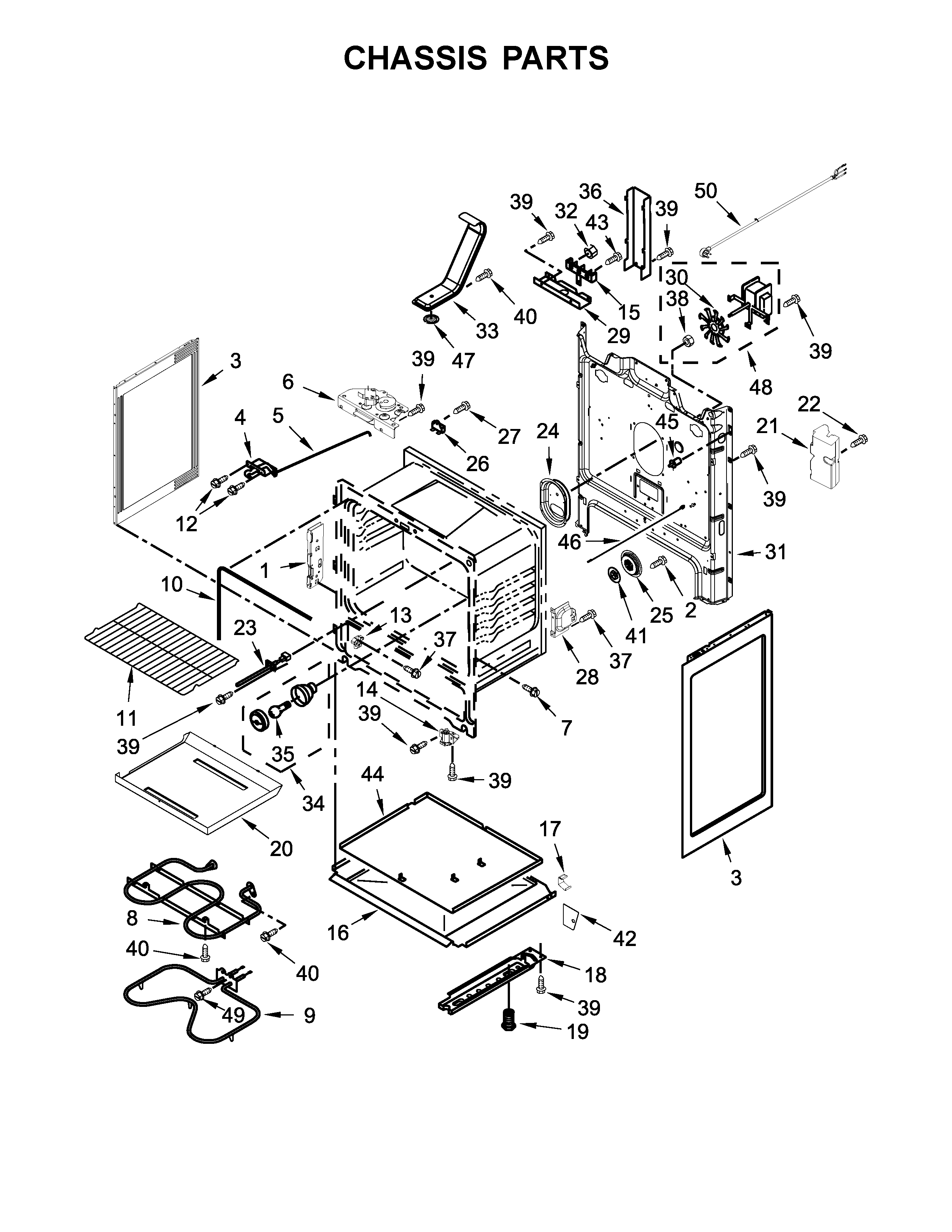 Ikea YIES505DS1 chassis parts diagram