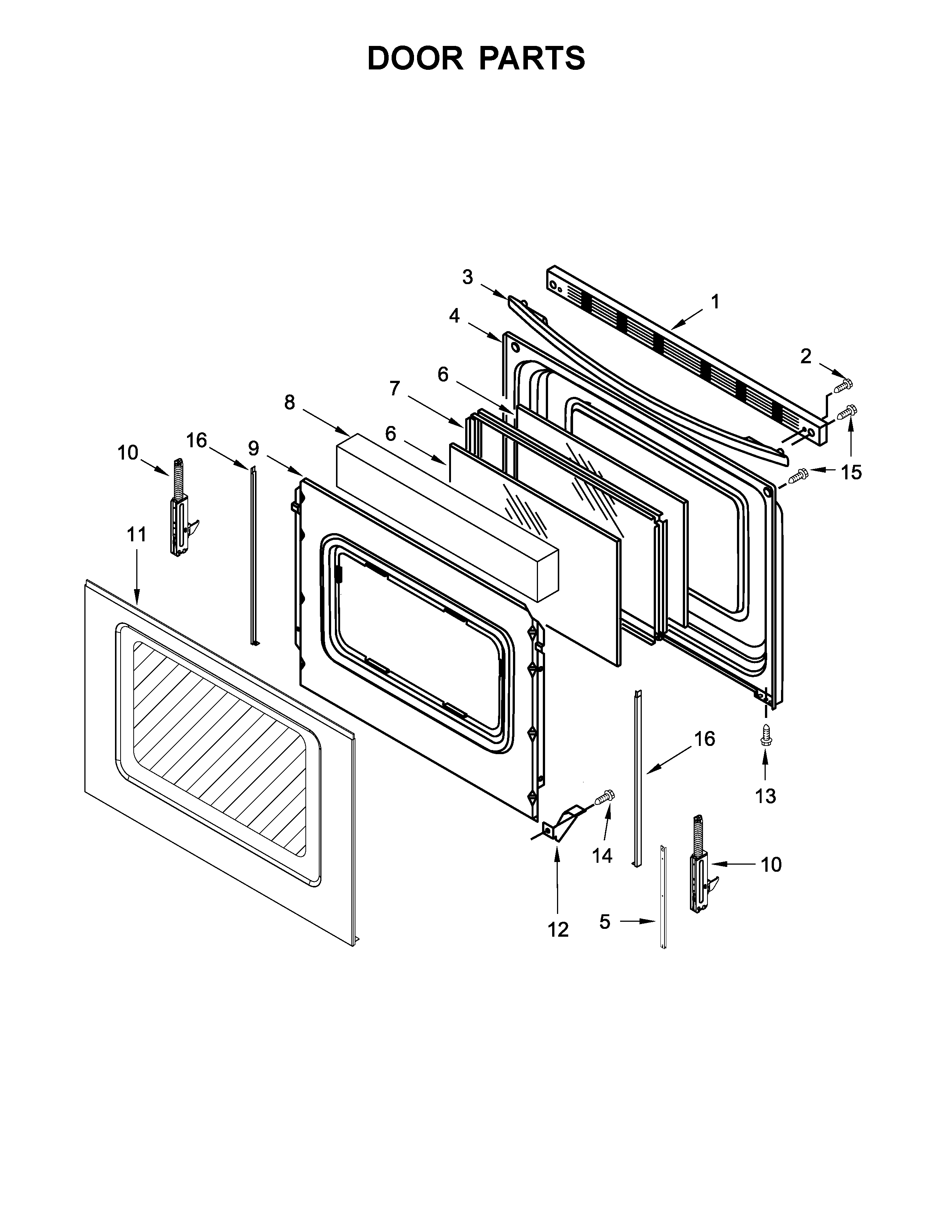 Ikea YIES505DS1 door parts diagram