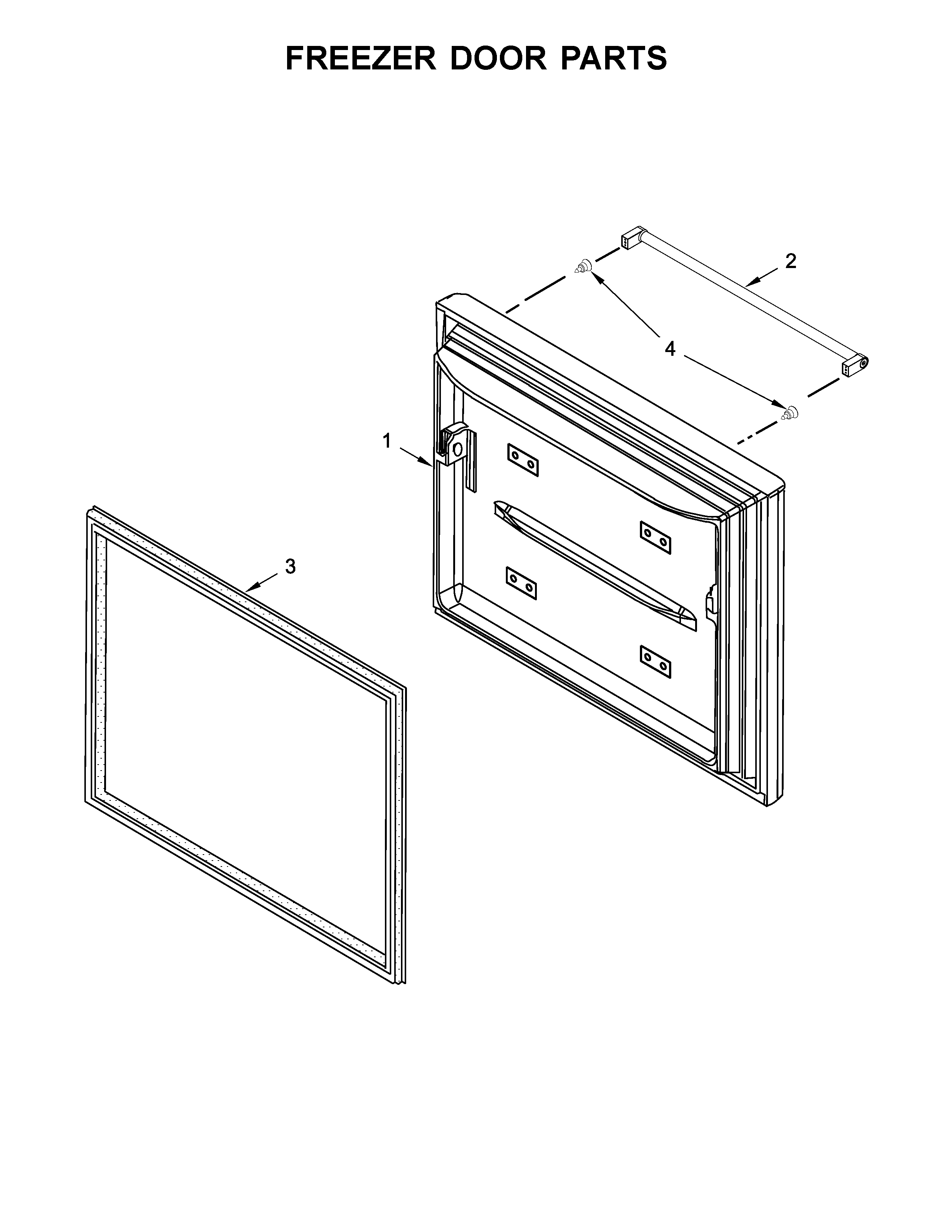 KitchenAid KRBL102ESS00 freezer door parts diagram