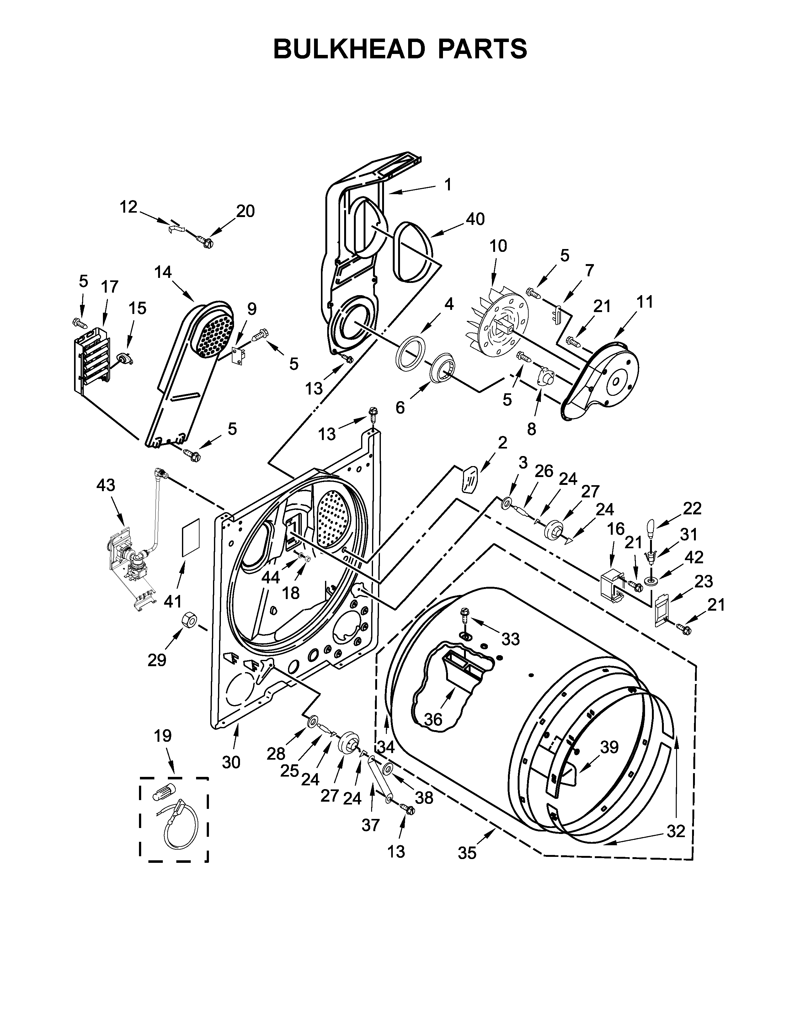 Crosley ZED7009GW0 bulkhead parts diagram