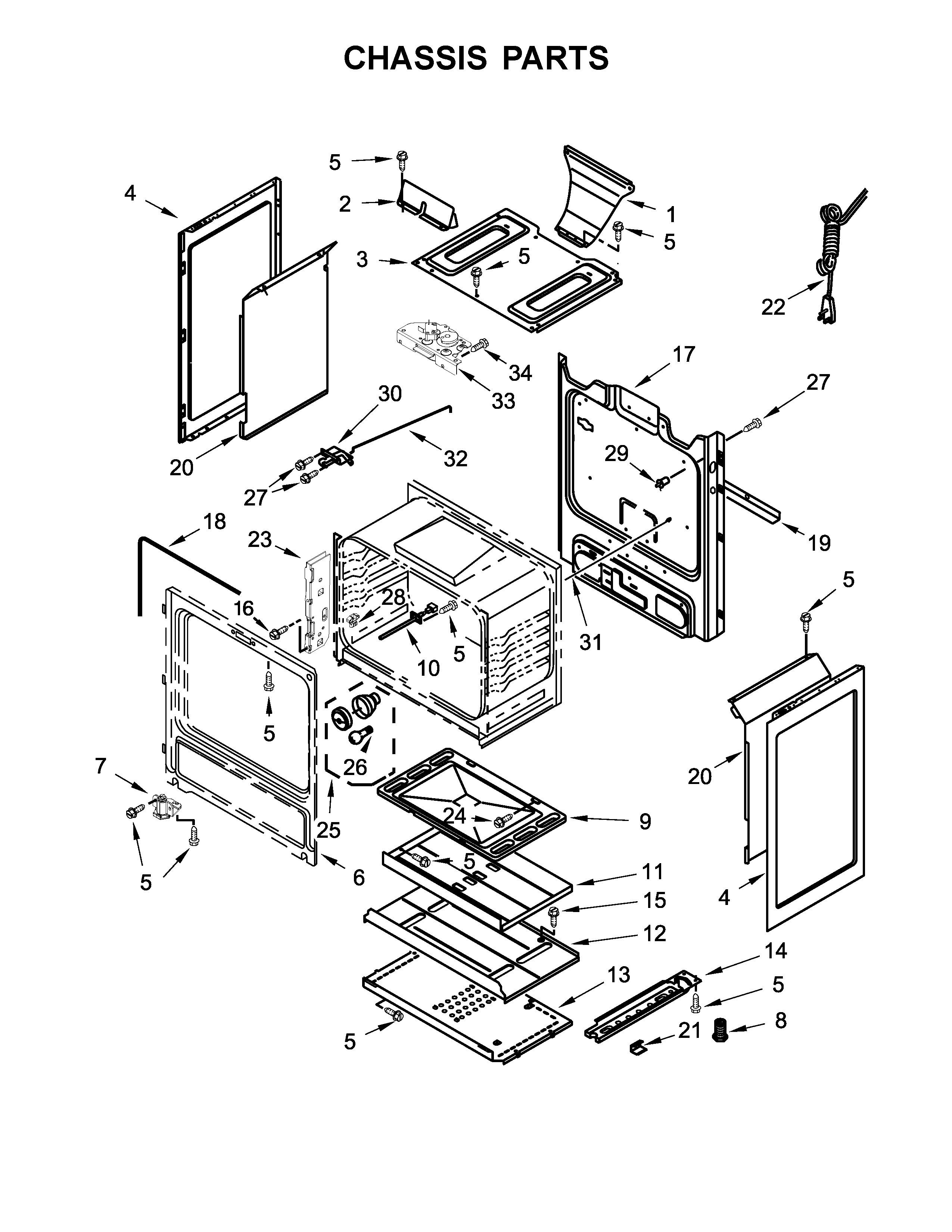 Amana AGR6603SFB0 chassis parts diagram