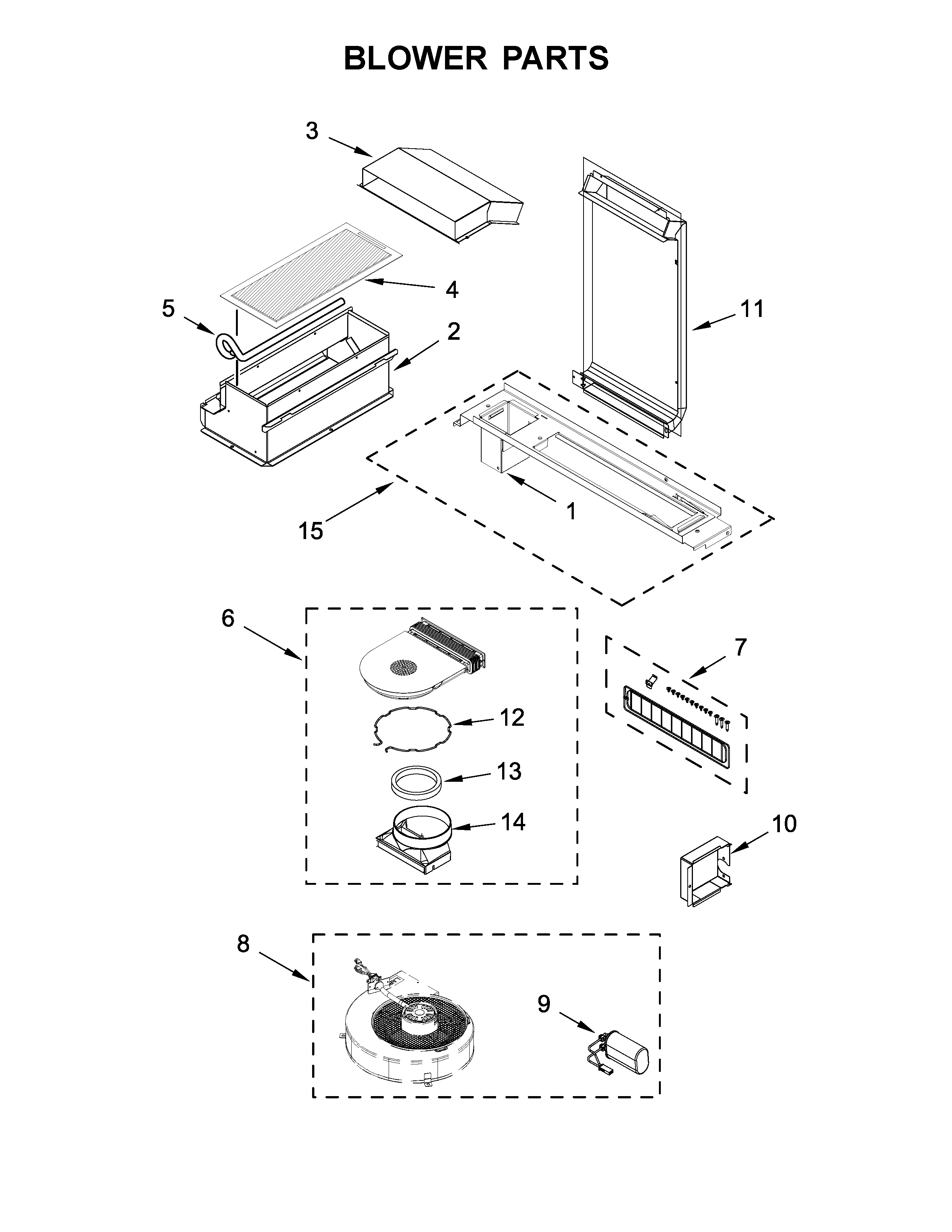 Jenn-Air JES1750FB0 blower parts diagram