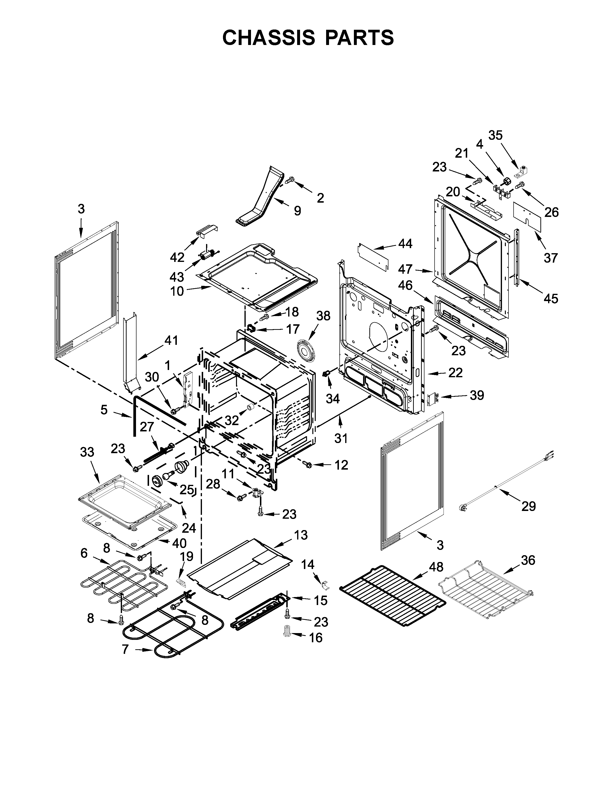 Ikea YIEL730CS1 chassis parts diagram