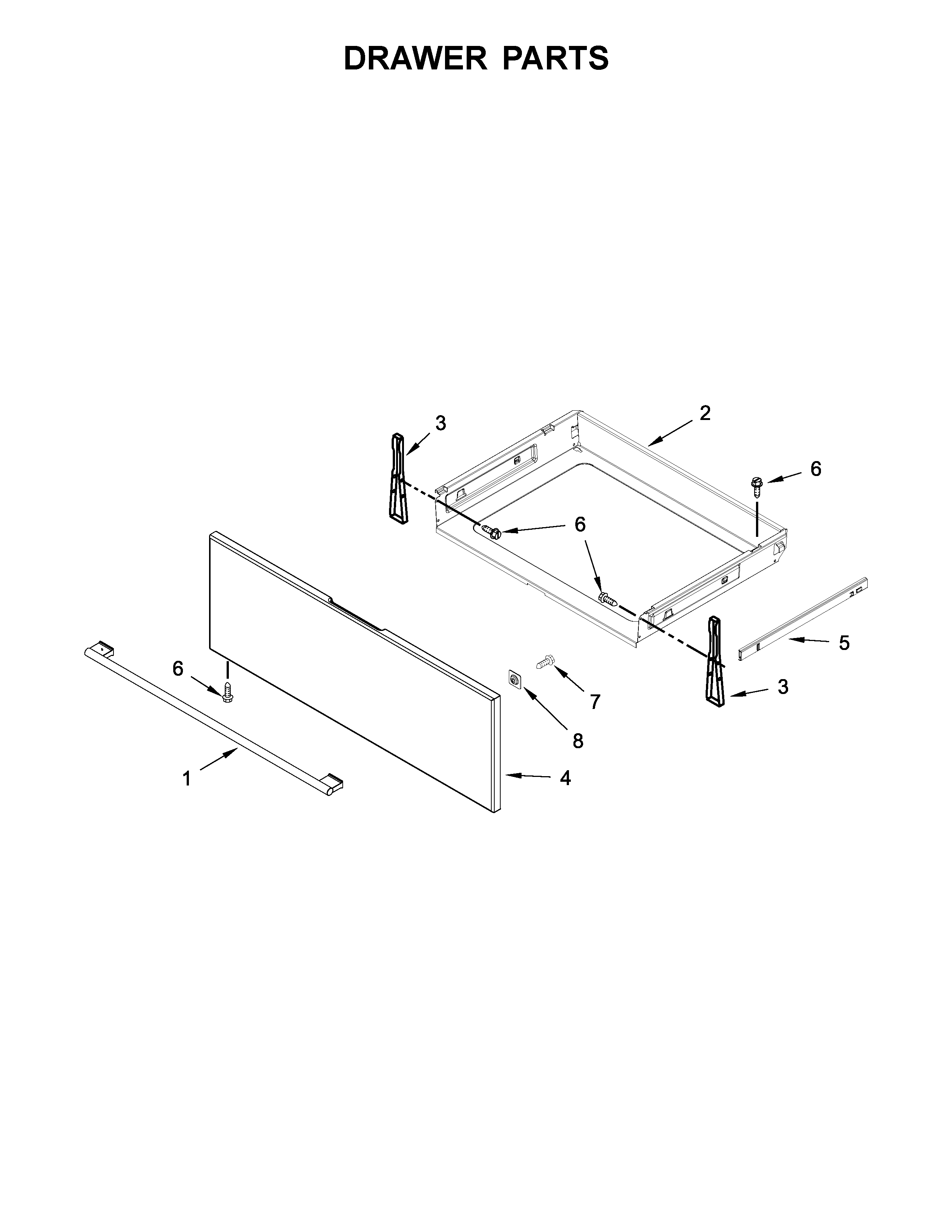 Ikea YIEL730CS1 drawer parts diagram