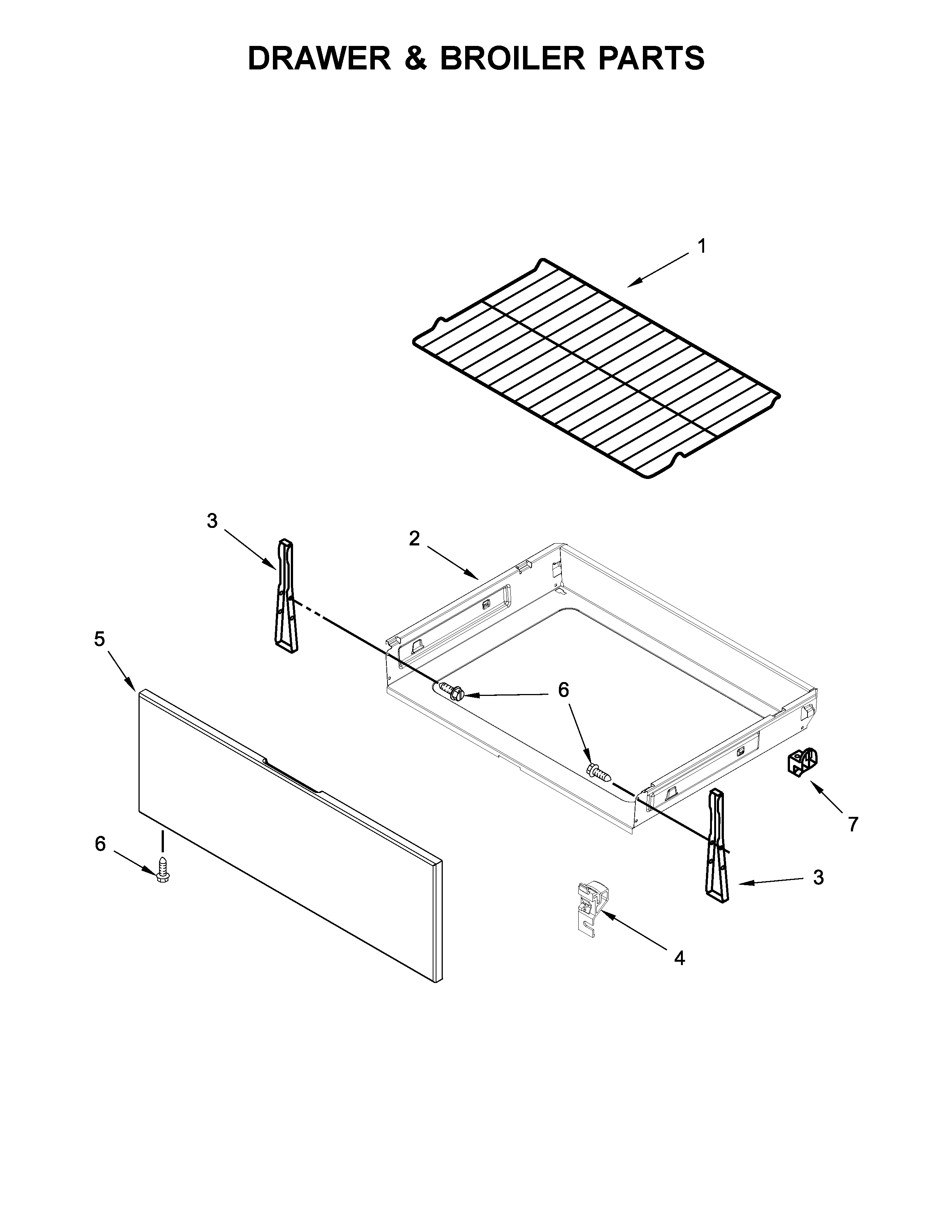 Ikea IES426AS1 drawer & broiler parts diagram