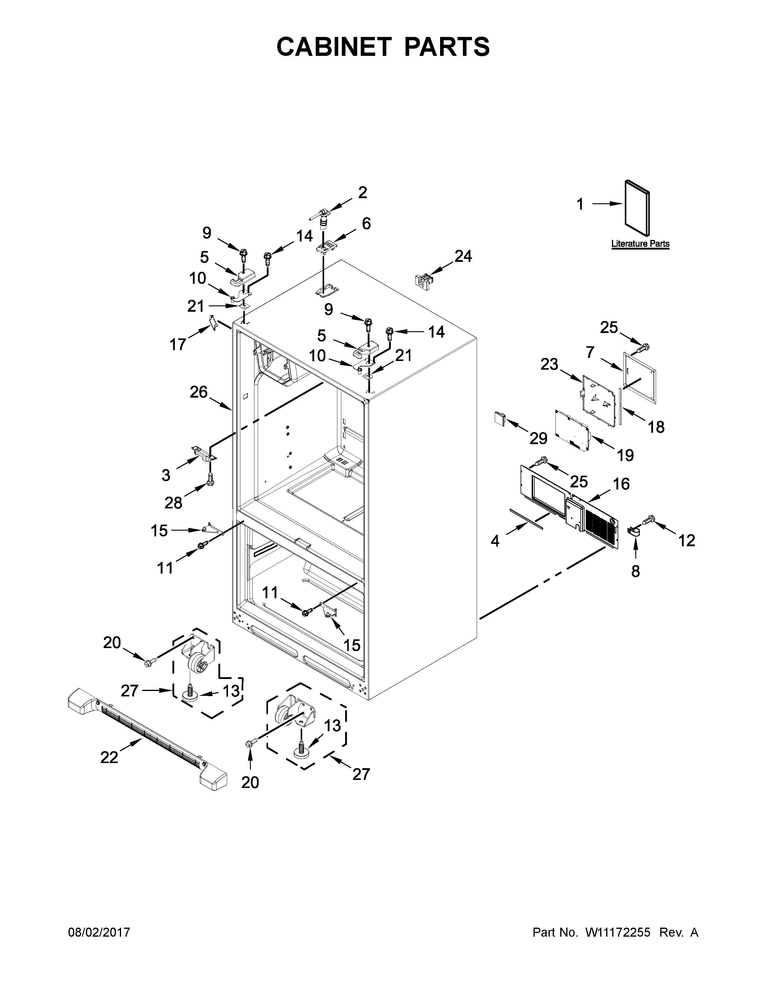 Maytag MFI2570FEB01 cabinet parts diagram