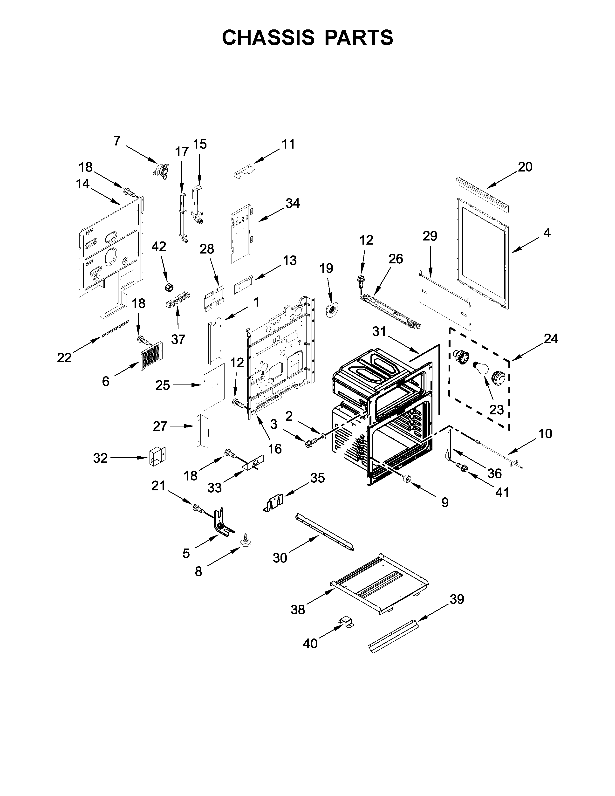 KitchenAid KFED500EBS00 chassis parts diagram