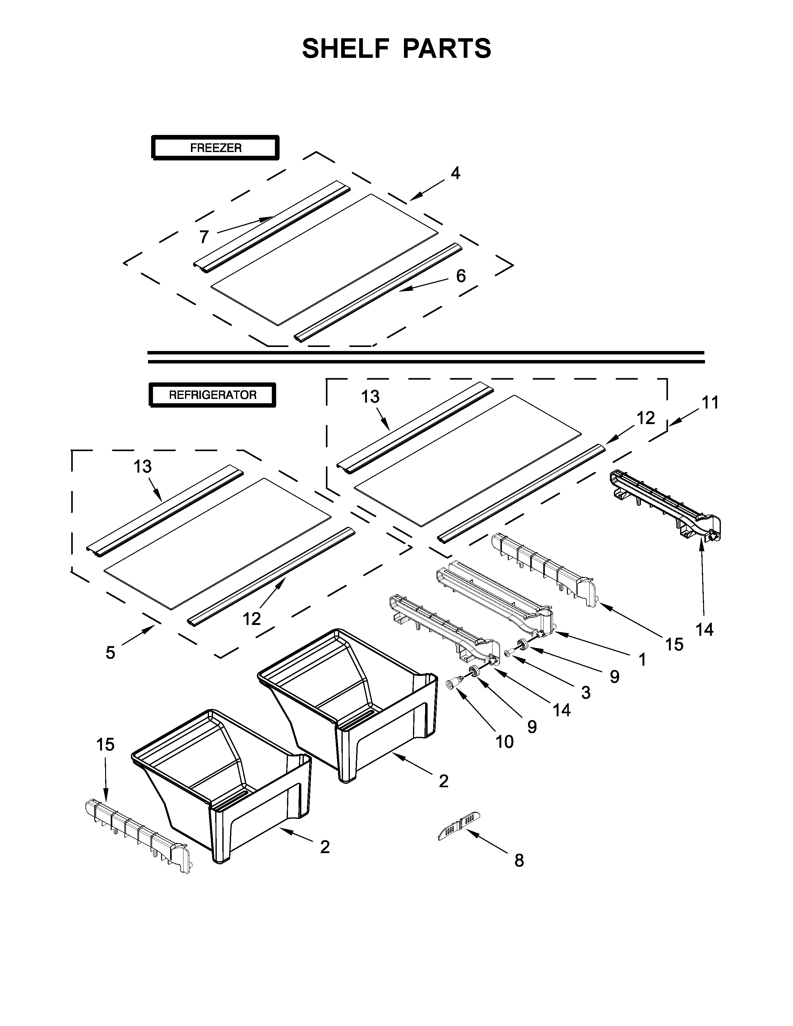 Ikea IRT138FDM00 shelf parts diagram