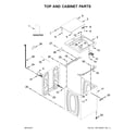 Maytag MVWC565FW1 top and cabinet parts diagram