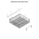 Whirlpool WDF560SAFM2 upper rack and track parts diagram