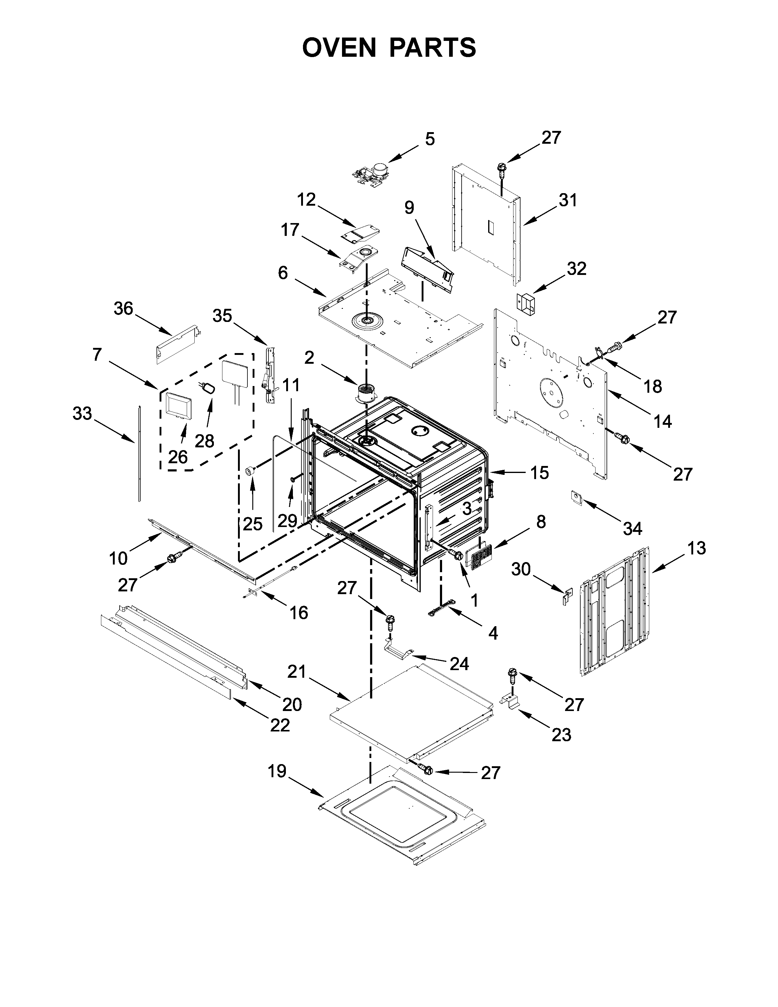 Whirlpool WOSA2EC0HZ00 oven parts diagram