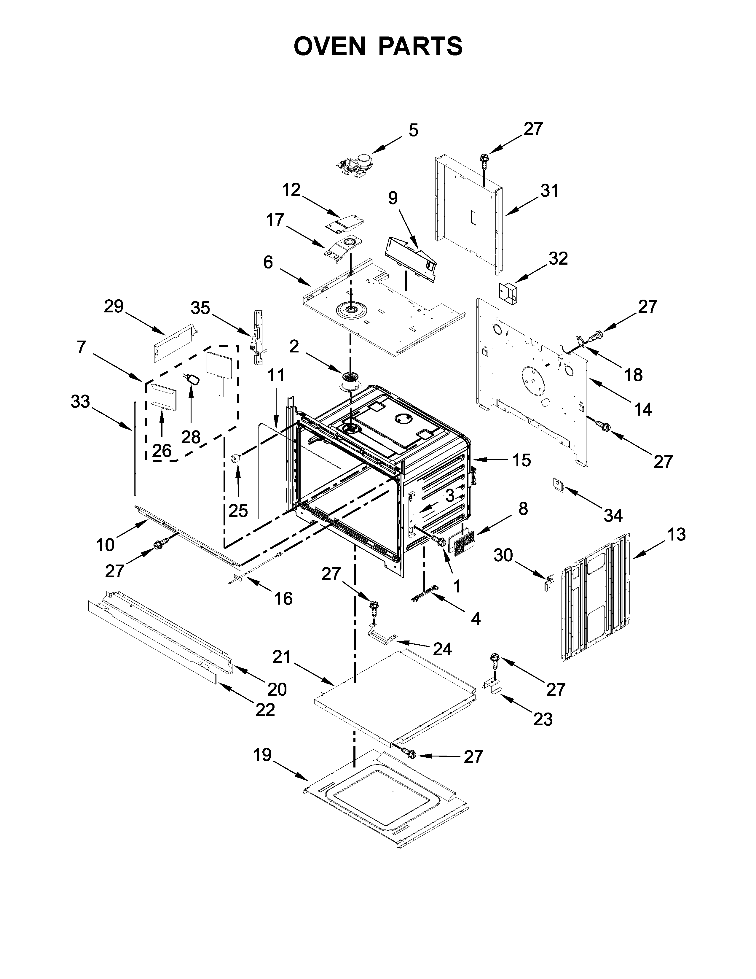 Whirlpool WOS97EC0HZ00 oven parts diagram
