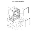 Amana ADB1700ADW4 tub and frame parts diagram