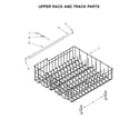 Amana ADB1700ADW4 upper rack and track parts diagram