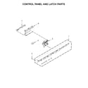 KitchenAid KDTE334GBS0 control panel and latch parts diagram