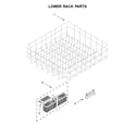 KitchenAid KDTE334GBS0 lower rack parts diagram