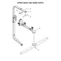 KitchenAid KDTE234GBS0 upper wash and rinse parts diagram