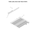 KitchenAid KDTE234GBS0 third level rack and track parts diagram