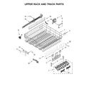 KitchenAid KDTE204GPS0 upper rack and track parts diagram