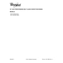 Whirlpool WFG775H0HB0 cover sheet diagram