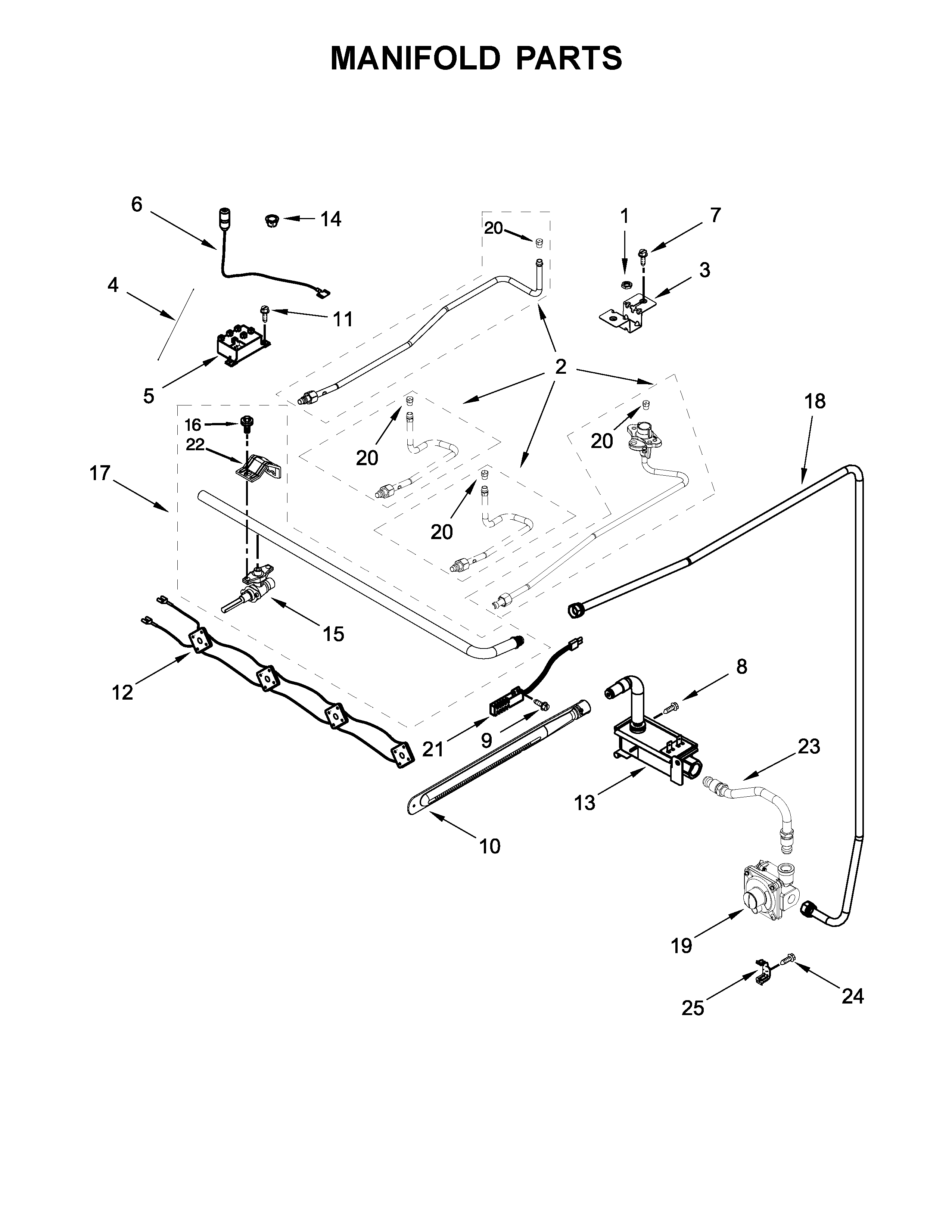 Amana AGR4230BAB3 manifold parts diagram