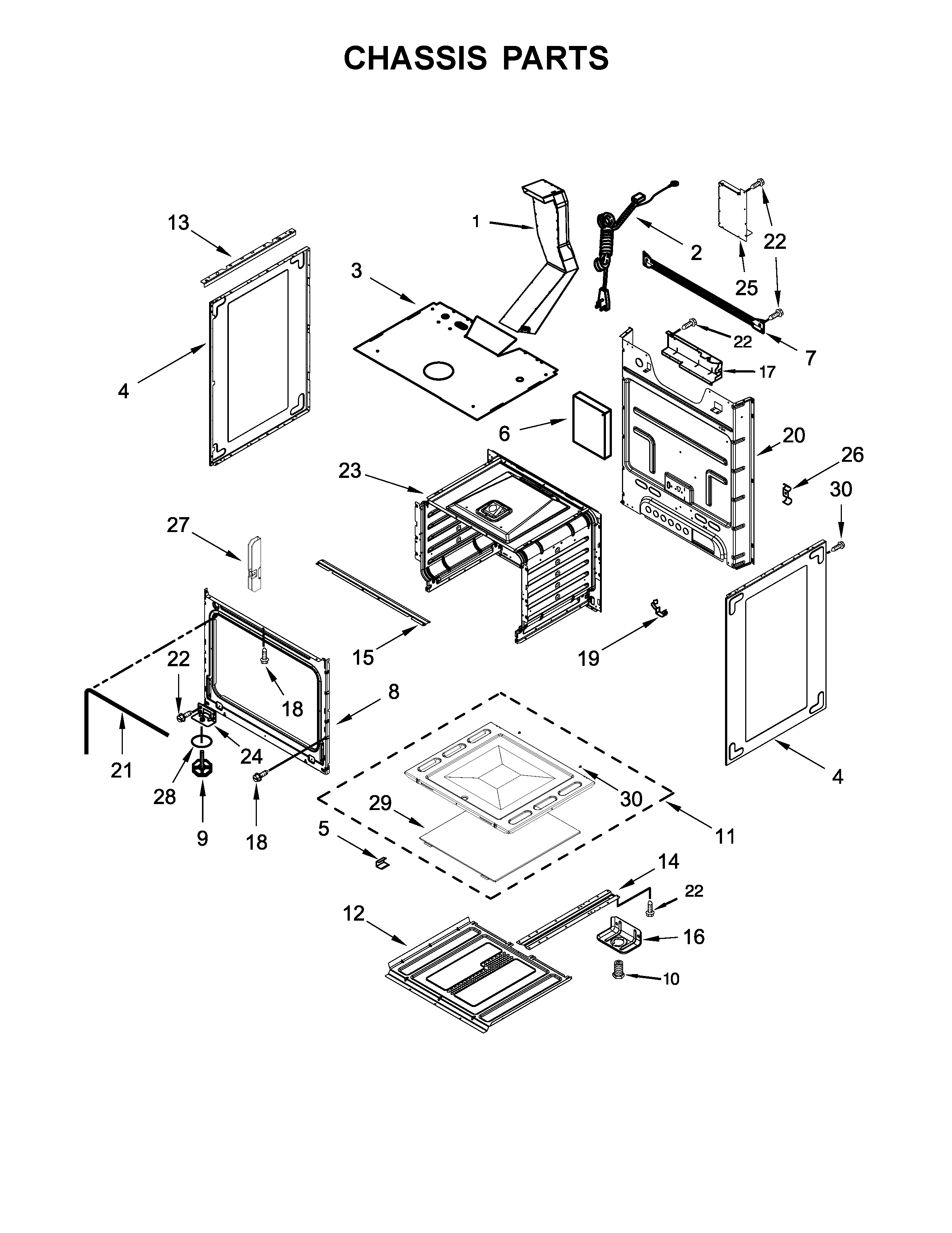 Amana AGR4230BAB3 chassis parts diagram