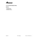 Amana AGR5330BAW2 cover sheet diagram
