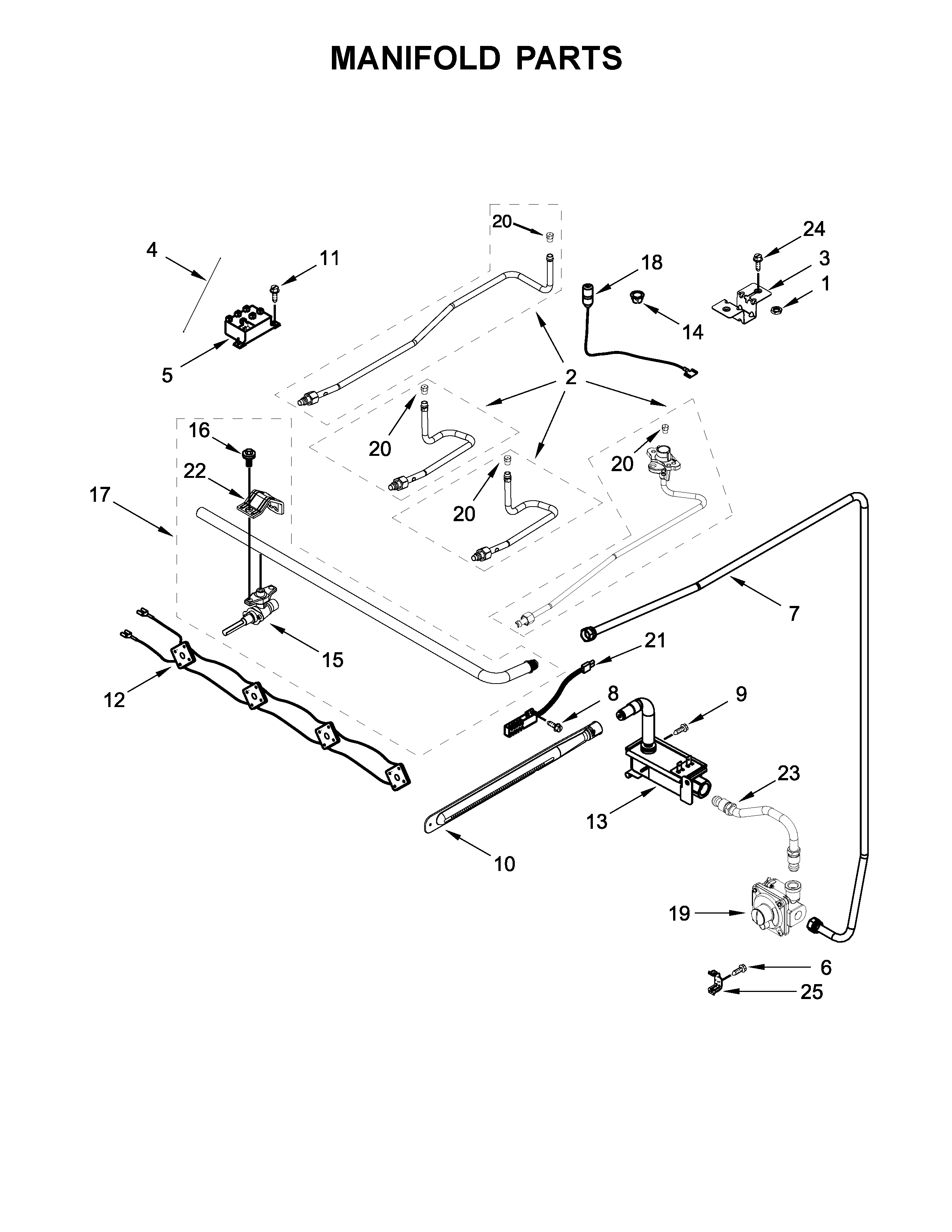 Amana AGR5330BAS2 manifold parts diagram