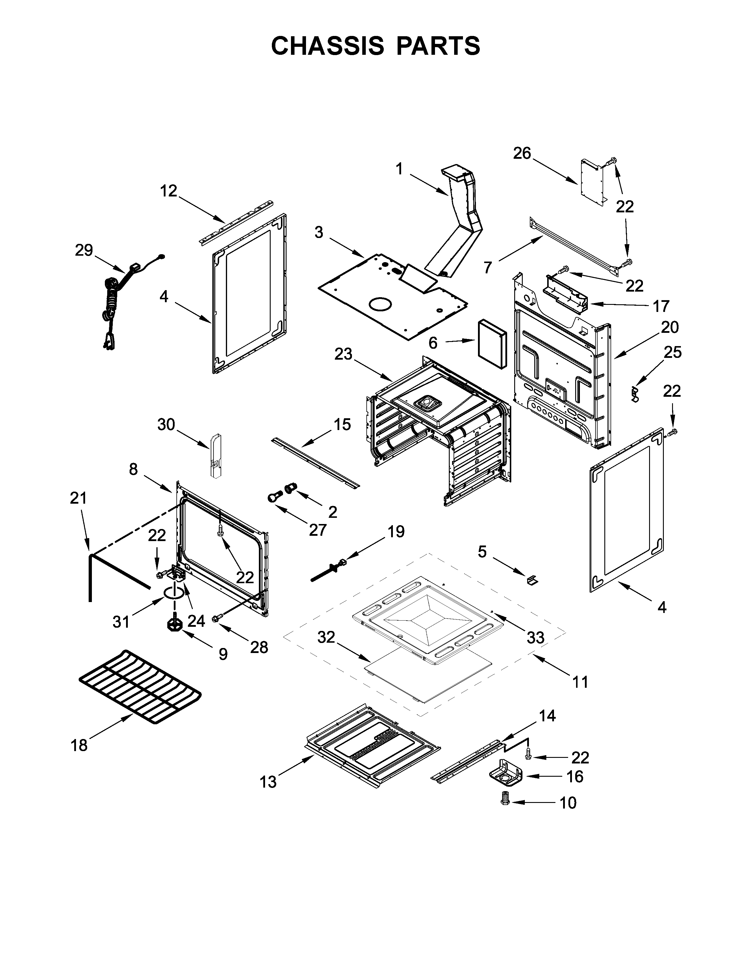 Amana AGR5330BAS2 chassis parts diagram